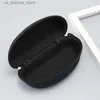 Boîtes de boîtes de soleil avec grand cadre Business noir Oxford tissu EVA Lunettes à glissière Accessoires à la mode Q240426