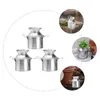 Vases 3 Pcs Milk Jug Tin Bucket Decoration For Home Mini Gardening Small Metal Tiny Iron Miniature House Accessories