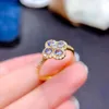 Cluster Rings MeiBaPJ Natural Tanzanite Gemstone Flower Fashion Ring For Women 925 Sterling Silver Fine Wedding Jewelry