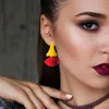 Stud Earrings For Women Trendy Exaggerated Funny Color Eyes Nose Mouth Features Acrylic Ear Studs Accessories