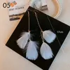 Dangle Chandelier 11Styles Exaggerated Long Feather Tassel Drop Earrings Bohemian Sweet Women Fairy Wedding Party Holiday Dangle Jewelry