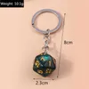 Keychains Lonyards mignon résine 3d Dice Charms Kelechains For Women Men Car Key Hands Sac à main Purse Hanging Keyrings accessoires