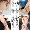Tatuering överföring 18 ark liten orm tillfällig tatueringar för män kvinnor nacke händer falska tatuering klistermärken diy liten svart orm tatueringar semester 3d 240426