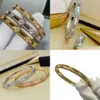 Bangle Designer Brand Bracelets for Women Gold Plated Full Crystal Four Leaf Perlee Sweet Clover Flower Cuff Valentine Party Gift Jewelryq1 Original Quality