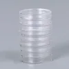 Bodes 100pcs Boîte de rangement de pièce transparente Capsules de monnaie en plastique rond