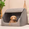 6 Cat Carriers Houses Fluffy and washable pet tent cave bed detachable cover comfortable blanket doghouse indoor large niche money pouring house accessories 240426