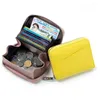 Plånböcker multi-slot korthållare casual pu läder mynt handväska plånbok mode fast färg bank id fodral