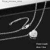 Collane a ciondolo Ewya Luxury 4ct 10 * 10mm Copertura cardiaca D Colore Mosonite Womens Necklace a ciondolo S925 Silver Diamond Test Necklace Q240426