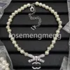 Hoogwaardige juwelen ketting ketting ontwerperbrief Brief Paar 18k goud koper kristal diamanten kettingen parel ketens mannen dames minnaar accessoire geschenken