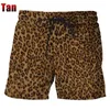 Herren Shorts Sommer Fashion Classic Color Leopard 3D Druckmenschen Shorts Unisex Leisure Beach Schwimmshorts Schnell Trocknen Surfboard Shorts J240426