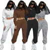 Women's Tracksuits Sports shirt set womens long sleeved hooded zippered sports shirt two-piece set workshop set womens sports jacket set 240424