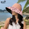 8208 Novo arco -sol -lapéu de sol chapéu infantil de borracha preta Big Eaft Hat Hat Hat Summer Fashion Face Coberting Sol de protetor solar vazio