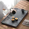 Bandejas de té de madera de alta calidad bandeja china moderna chahai mesa de uso casero drenaje de estilo japonés hogar seco