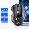 Wireless Gaming Mouse USB IMICE GWX7 3200DPI Dual Mode Oplaadbare 7 toetsen 24GHz stille Bluetooth 7 Color Breathing LED 240419