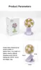 Electric Fans Clip Fan Portable Desktop USB Clip Fan Silent Mini Compact Candy Color Dormitory Car Fan