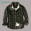 Corduroy Plaid Shirt Jacket Men Autumn Winter Darm Darm Warm Mility Wool Fleece Coats Camisa Masculina Chemise 240425