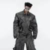 IEFB Mens Baggy Jens Sets Niche Design Vintage Denim Jacket Loose Oversize Denim Overalls Fashion Trend Male Two Piece 9C1944 240416