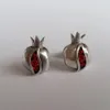 Boucles d'oreilles étouffées en pierre naturelle grenade dames doux style romantique exquis bijoux de fiançailles de mariage drop213e