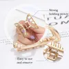 Hair Clips Barrettes 2pcs Hair Claw Gold Hair Clips Mini Non Slip Claw Clips Hair Accessories Daily Party Gift for Women and Girls 240426