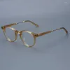 Lunettes de soleil Frames limitées Fashion Vintage Acétate Eyeglass Cadre Golda Retro Round Femed Women Men Myopia Optical