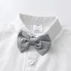 Clothing Sets Kids Clothes Boy Suit Formal Baby Boys Outfit Elegant Gentleman Shirt Tie Vest Trouser 3pcs Set Kid Birthday