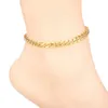 Brins Retro Mens Bracelet Bohemian Gold Cuban Ankle Summer Beach Fille