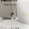 Designer Lin Zhou Necklace Women's Fashion Classic Luxury Jewelry Necklace Pin Style Full Diamond Saturn Planet Necklace Gift Light Luxury