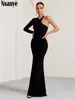 Casual Dresses 2024 Fashion Women Sexy Cut Out Elegant Vestidos Long Sleeve Club Birthday Evening Party Clothes Dress Maxi