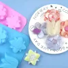 Stampi per mousse torta stampo fiore rosa crisantemo silicone cottura cubo ghiaccio cubetto cioccolato cioccolato gelatina gelatina ghiaccio cubetto soap made fatto a mano