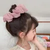 Fashion Candy Color Chiffon Scrunchies Mulheres elásticas bandos de cabelo elegante portador de rabo de cavalo acessórios de gravata de borracha