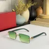 Heiße Luxus Vintage Herren Designer Sonnenbrille für Männer Mans Womens Frauen randlose quadratische hölzerne Beine Design -Schutzlinsen Mode -Sonnenbrille Mode Brille