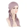 Hijabs Fahion Muslim Hijab Caps Womens Headscarf Hat Chemo Hats Hair Care Solid Color Turban Bonnet Adjustable d240425