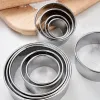 Moulds 5Pcs/Set Round Stainless Steel Biscuit Mold Dumpling Skin Cutting Mould DIY Cake Pastry Baking Tools Home Kitchen Clips Gadgets