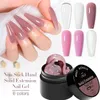 Esmalte 7ml de extensão sólida de extensão sólida de unha, polimento de unha, rosa rosa nudez de extensão nudez shinestone cola gel para manicure diy arte y240425