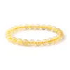 Beaded Natural Lemon Bracelet Yellow Quartz Crystal Cat Eye Protein Stone Bead Mens Wealth Jewelry