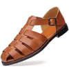 Sandali vera pelle in pelle italiano gladiatus in stile abito business scarpe fatte a mano uomini di grandi dimensioni 38-48