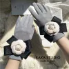 Korean Ladies Winter Gloves Fashion Cute Touch Screen Five Finger Cashmere Warm Women Gloves