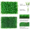 12PCS 24x16 sztuczne panele bukszpanu Topiary Hedge Plant Faux Fałszywa trawa kwiatowa żywopłotowa mata zieleniowa 240415