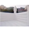 4,5x4,5 m (15x15ft) Moderna barn vuxna uppblåsbara vita studshus kommersiell kvalitet pvc bouncy ce ce bröllop bouncer med solskyddsskydd till salu