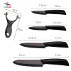 Knives FINDKING Zirconia Ceramic Knife set black blade 3 4 5 6 inch + Peeler + covers ceramic knife set for cut meat and fruit knife