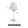 Wine Glasses 3d Prism Vertical Lines Rhombus Glassware Cocktail Vintage Tall Champagne Glass Transparent Drinking Drinkwarecool Goblet