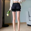 Kvinnors trosor japanska söta lolita säkerhet korta byxor kvinnor kawaii ruffleds knickers imitation silk elastisk midja båge shorts söt