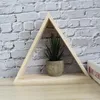 Opbergtassen driehoek display rack muur gemonteerd plank statief houten hangende bamboe kinderkamer decor