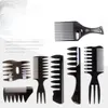 2 Sides Wide and Fine Teeth Hair Combs Woman Tangle Curly Hair Fork Pick Brushes Anti-static Pro Salon Hair Styling Tool