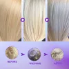 Shampoos Couleur Fixage de coiffure Dye shampooing pour couvrir les cheveux gris Fade Jaune après le shampooing de cheveux de Javel Shampooing non irritant pourpre pourpre pour blonde