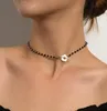 Simple Black Crystal kralen Choker ketting mode ot buckle korte bloem ketting voor vrouwen Boheemse vrouwelijke sieraden Y03099490167