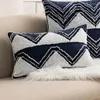 Cuscino boho cover ricamato geometrici basse trapuntate copri copertine decorative grigio blu scuro s per divani camera da letto