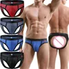 Calzoncillos 4pcs/Lot SEXY Men a los resúmenes de ropa interior para hombres abiertos Bumale Homme Bras