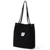 Totes Corduroy Bags For Women 2024 Canvas Shoulder Bag Reusable Shopping Travel Tote Female Handbag Casual Girls Student Bookbag