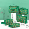 Cross-Border Fashion National Trend Green Théorie Saclet Small Tiger Head Toitrage Storage Portable Travel Rangement Sac Sac de cosmétique pour femmes